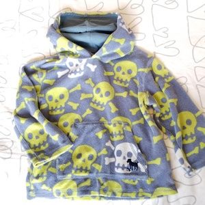 Mini Boden Skull Terry Hoodie 5-6
